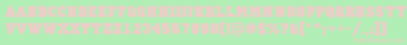 ACampusgravBold Font – Pink Fonts on Green Background