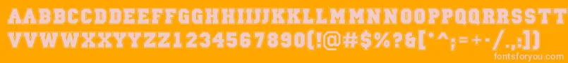 ACampusgravBold Font – Pink Fonts on Orange Background