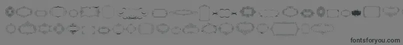 CalligraphicFramesSoftTwo Font – Black Fonts on Gray Background