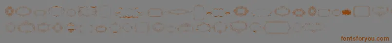Шрифт CalligraphicFramesSoftTwo – коричневые шрифты на сером фоне