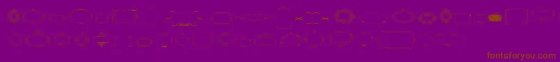 CalligraphicFramesSoftTwo Font – Brown Fonts on Purple Background