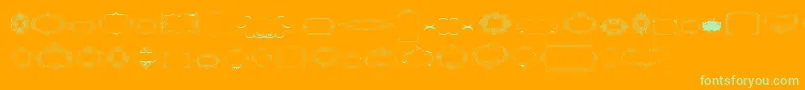 fuente CalligraphicFramesSoftTwo – Fuentes Verdes Sobre Fondo Naranja
