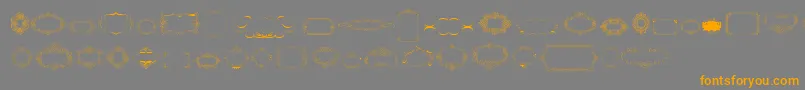 Police CalligraphicFramesSoftTwo – polices orange sur fond gris