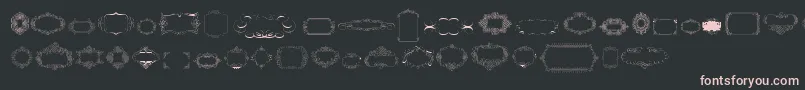 フォントCalligraphicFramesSoftTwo – 黒い背景にピンクのフォント