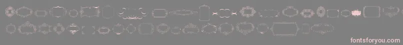 フォントCalligraphicFramesSoftTwo – 灰色の背景にピンクのフォント