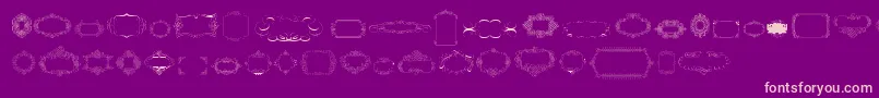 fuente CalligraphicFramesSoftTwo – Fuentes Rosadas Sobre Fondo Morado