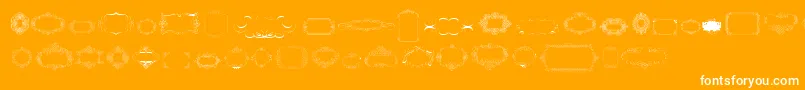 CalligraphicFramesSoftTwo Font – White Fonts on Orange Background