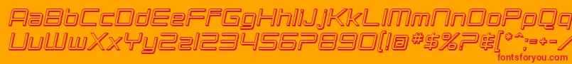 SfChromium24Oblique Font – Red Fonts on Orange Background