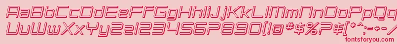 SfChromium24Oblique Font – Red Fonts on Pink Background