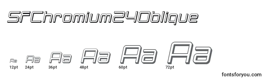SfChromium24Oblique Font Sizes