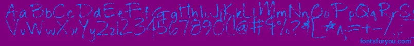 ChangeTomorrowToday Font – Blue Fonts on Purple Background