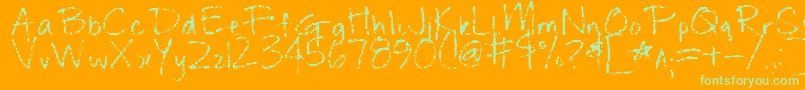 ChangeTomorrowToday Font – Green Fonts on Orange Background