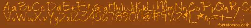 ChangeTomorrowToday Font – Orange Fonts on Brown Background