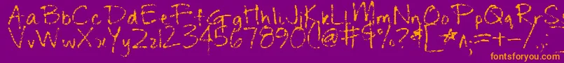 ChangeTomorrowToday Font – Orange Fonts on Purple Background