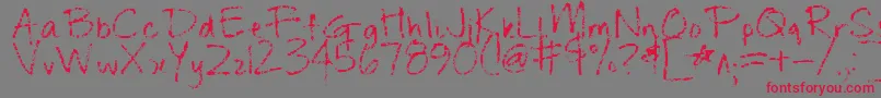 ChangeTomorrowToday Font – Red Fonts on Gray Background