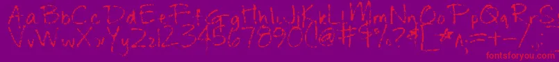 ChangeTomorrowToday Font – Red Fonts on Purple Background