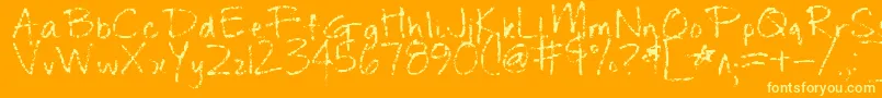 ChangeTomorrowToday Font – Yellow Fonts on Orange Background