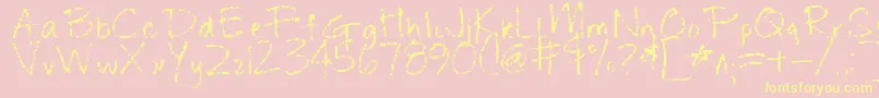 ChangeTomorrowToday Font – Yellow Fonts on Pink Background