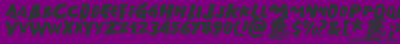 Gamera-fontti – mustat fontit violetilla taustalla