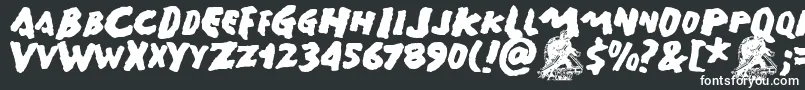 Gamera-fontti – valkoiset fontit mustalla taustalla