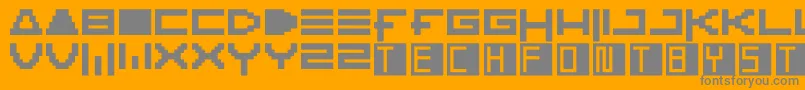 Ktech Font – Gray Fonts on Orange Background