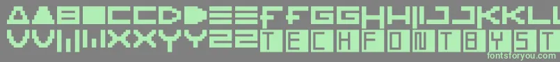 Ktech Font – Green Fonts on Gray Background