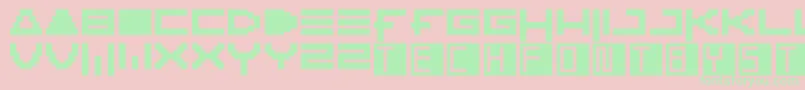 Ktech Font – Green Fonts on Pink Background