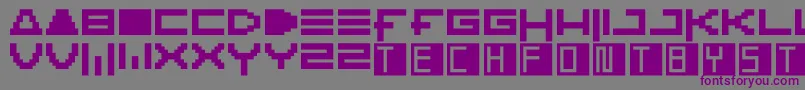 Ktech Font – Purple Fonts on Gray Background