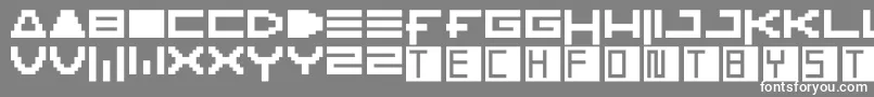 Ktech Font – White Fonts on Gray Background