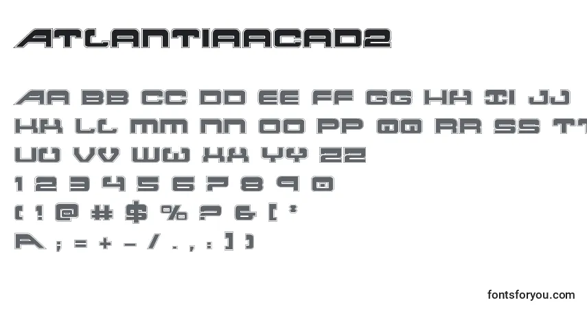 Czcionka Atlantiaacad2 – alfabet, cyfry, specjalne znaki