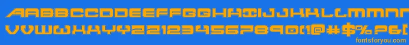 Atlantiaacad2 Font – Orange Fonts on Blue Background