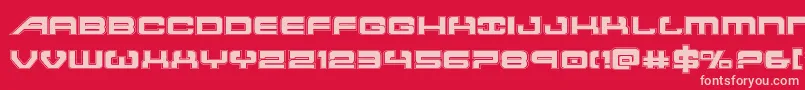 Fonte Atlantiaacad2 – fontes rosa em um fundo vermelho
