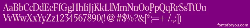 ConcertdbNormal Font – Pink Fonts on Purple Background