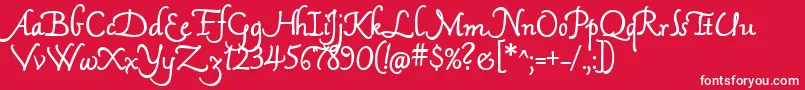 MamaScriptAlternates Font – White Fonts on Red Background