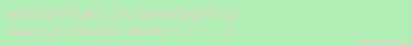 Telidoncd Bolditalic Font – Pink Fonts on Green Background