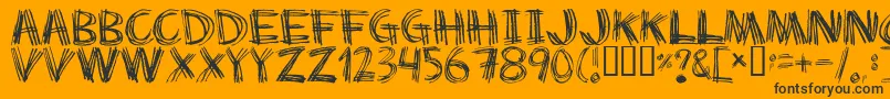 Scratch My Back Font – Black Fonts on Orange Background