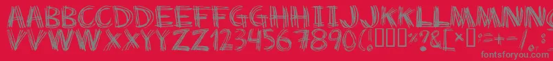 Scratch My Back Font – Gray Fonts on Red Background