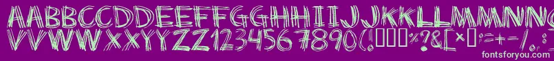 Scratch My Back Font – Green Fonts on Purple Background