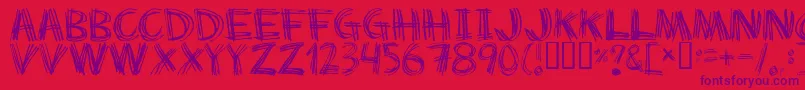 Scratch My Back Font – Purple Fonts on Red Background