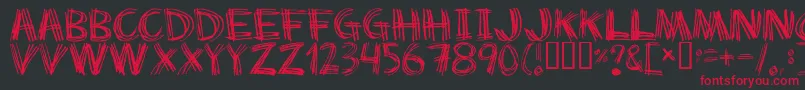 Scratch My Back Font – Red Fonts on Black Background