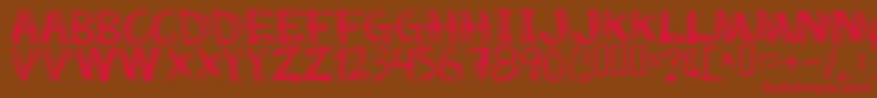 Scratch My Back Font – Red Fonts on Brown Background
