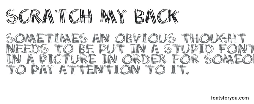 フォントScratch My Back