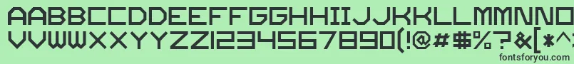 Twode.No Font – Black Fonts on Green Background