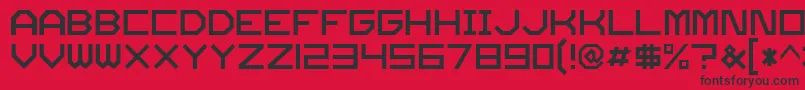 Twode.No Font – Black Fonts on Red Background