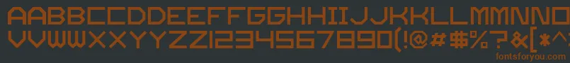 Twode.No Font – Brown Fonts on Black Background