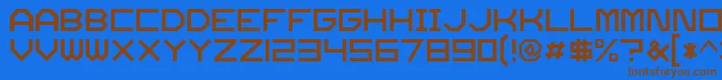 Twode.No Font – Brown Fonts on Blue Background