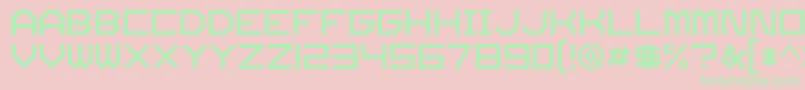 Twode.No Font – Green Fonts on Pink Background
