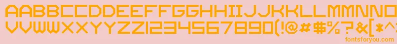Twode.No Font – Orange Fonts on Pink Background