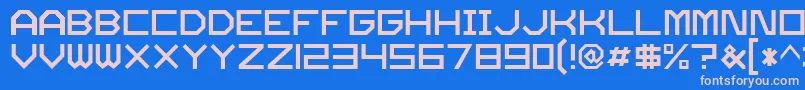 Twode.No Font – Pink Fonts on Blue Background