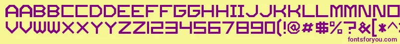 Twode.No Font – Purple Fonts on Yellow Background